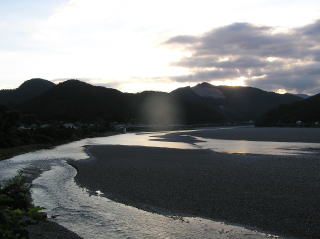 熊野川の眺め