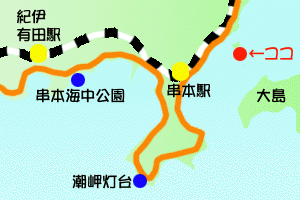 橋杭岩map