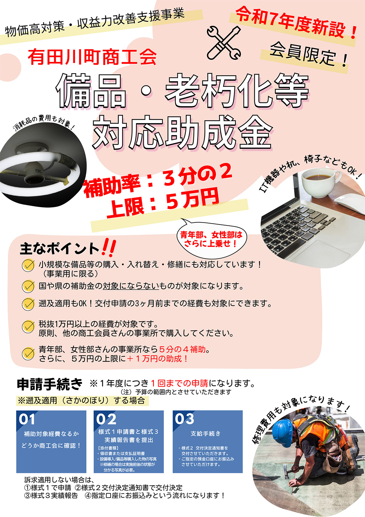 備品・老朽化等対応助成金